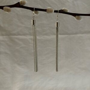 Sterling Silver Beaded Dangle Earrings